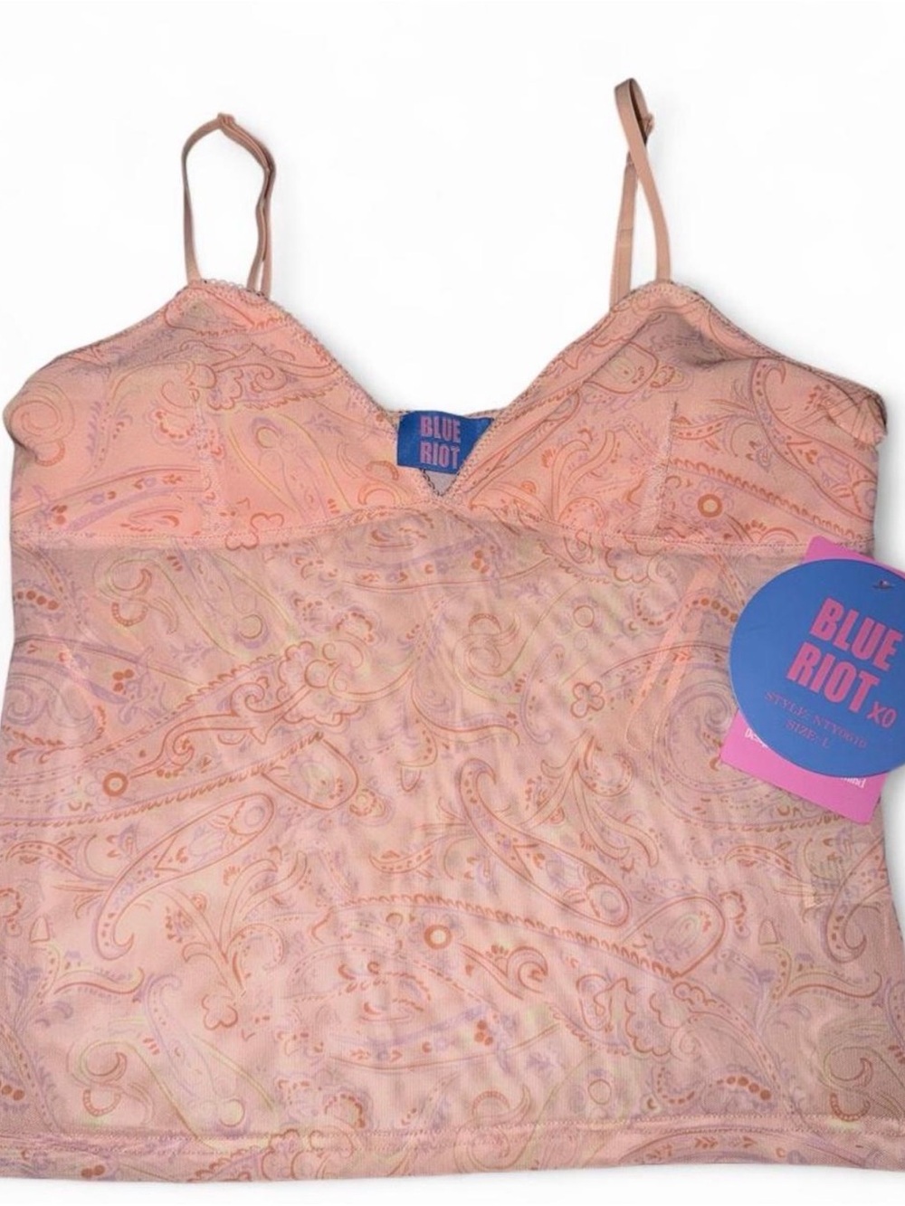 Blue Riot Coral Paisley Cami Top
